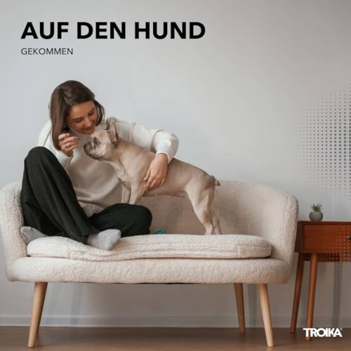 TROIKA Schlüsselanhänger Hund Mops BUDDY Geschenk für Hundeliebhaber aus 3-D-Metallguss mit Schlüsselring, verchromt, matt, gunmetal Original