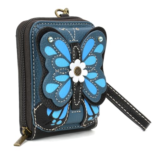 Image of CHALA RFID Cute-C Credit Card Holder Wallet Wristlet - Women Faux Leather Cute-C with Strap