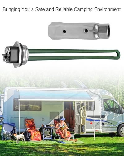 Image of 520900 RV Water Heater Element with Wrench Socket Replace 520789 232794, Electric Water Heater Components Fit for Suburban RV Heaters Camper SW4DE SW4DEL SW6DE SW6DEC