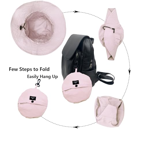 Image of woogwin Waterproof Bucket Rain Hat with Chin Strap Quick Dry Packable Boonie Sun Hat Safari Hat UV Protection