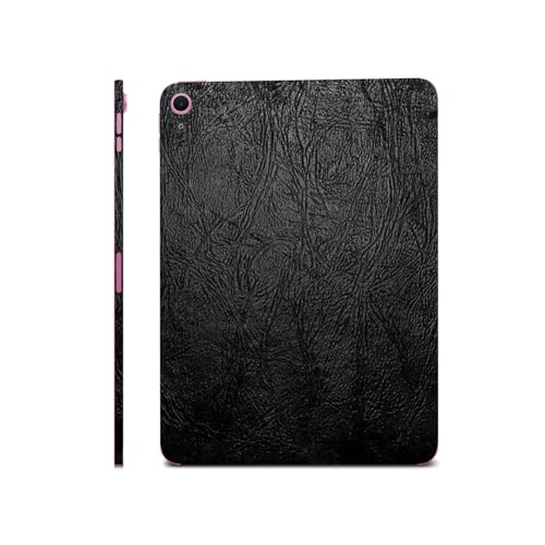 iPad Skin Compatible with Apple iPad A16 11 Gen (2025) - Black Leather - Premium 3M Vinyl Protective Wrap Decal Cover - Easy to Apply | Crafted in The USA by MightySkins