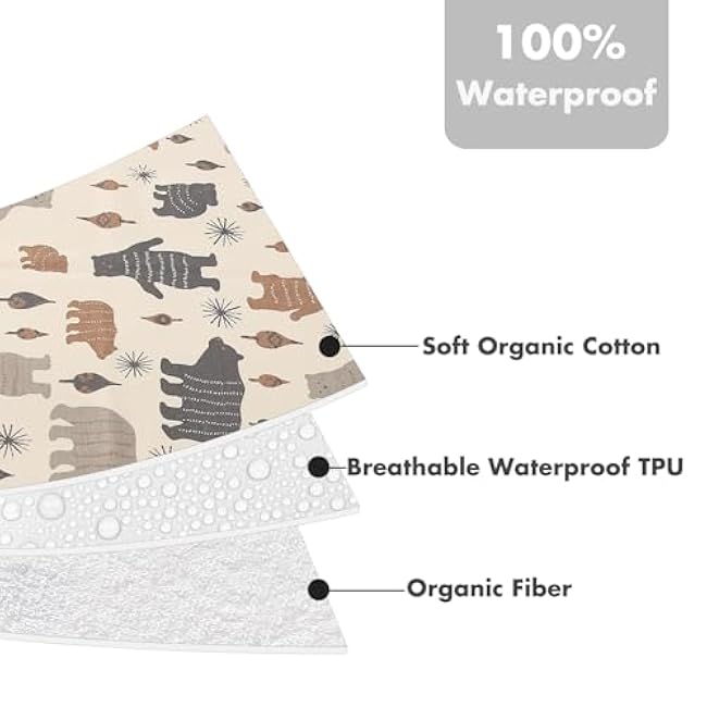 Baby Waterproof Bed Pad Washable Mattress Pad Reusable Underpads Bed Wetting Incontinence Cover for Baby Toddler Children and Adults