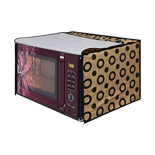 Image of DREAM KING Stylish Design & Printed Microwave Oven Cover Full Closure |waterproof & Dustproof Oven Cover Suitable for All Models - Multicolour SA02