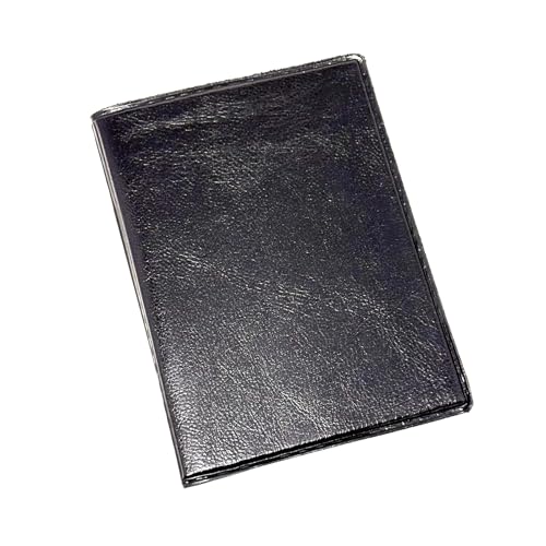Porta Documentos de Carro Moto, Carteira de Despachante em Couro Sintético Preto Fina Preta (1 Unidade)