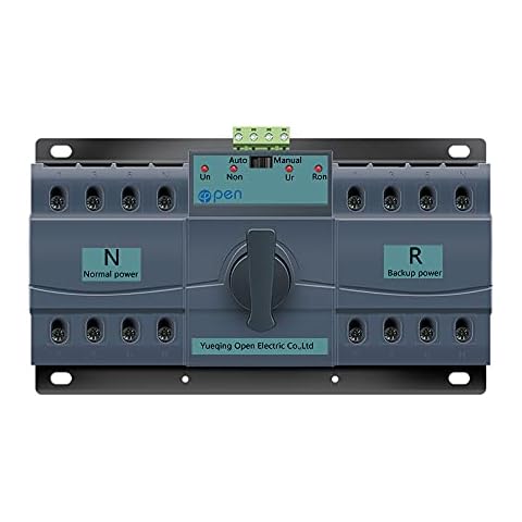 4P 63A 380V Dual Power Automatic Transfer Switch Toggle Switch Double Power Automatic Change-Over Switch Cover