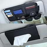 2 Pieces Car Sun Visor Organizer Car Tissue Holder, Auto Interior Accessories Sun Visor Napkin...