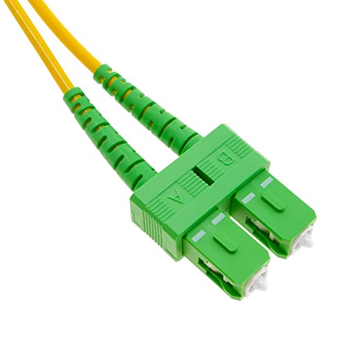 CHB 5 Meter Duplex Fibre Optic Patch Cable SC LC FC E2000 APC UPC Single Mode OS2 9/125 Yellow Patch Lead 2mm Fiber Patchcord (SC/APC - Image 2