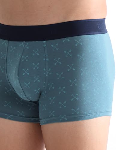 Image of U.S. Polo ASSN. Mens OET16 Cotton Stretch Brand Printed Underwear Trunks - Pack of 2