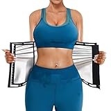 baxobaso Women Waist Trainer Trimmer Corset Tummy Wrap Workout Belt Sweat Belly Band Sports Girdle S