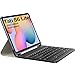 Tisoutec Étui Clavier pour Samsung Galaxy Tab S6 Lite 10,4" 2022/2020, Clavier [AZERTY Layout] Bluetooth pour Samsung Tablet S6 Lite P610/P615/P613/P619,Détachable Clavier avec Stand PU Coque,Noir