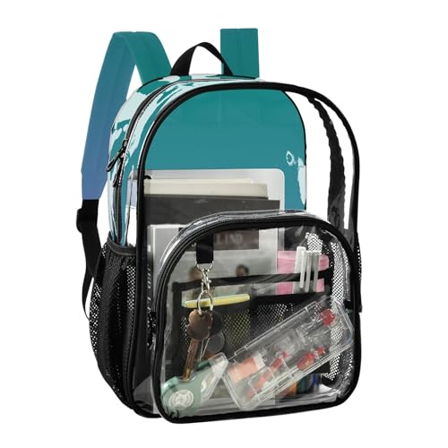 Clear Bag for Women Travel Boys Backpacks for Girls Approved See through Bag Green Pale Denim Blue Gradient2
