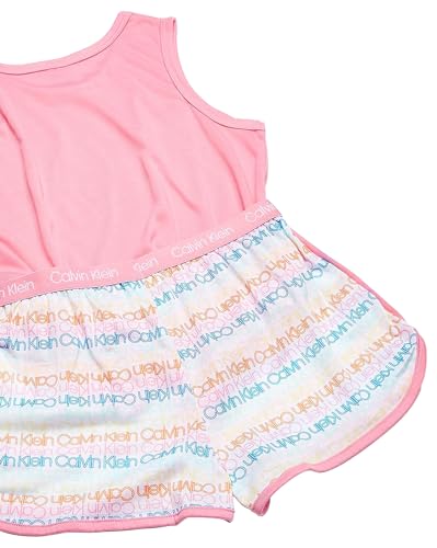 Calvin Klein Girls' 2-Piece Cute Tank Top and Cozy Bottom Short Pajama Set2