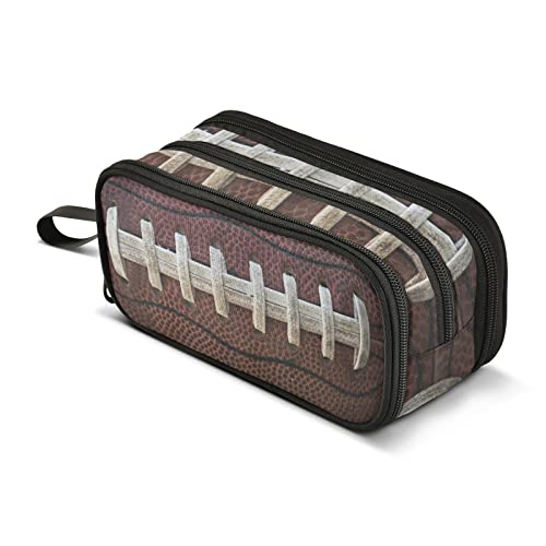 Image of J JOYSAY American Football Laces Pencil Case Large Big Capacity Pencil Bag for Girls Boys Zipper Stationery Bag Stationery Pouch Zipper for Teens Adults Student