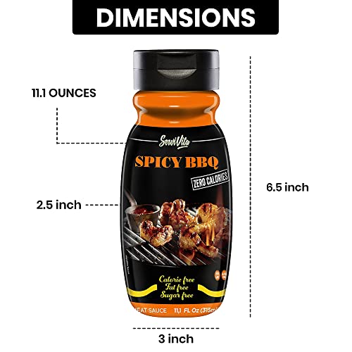 Servivita 8413412209930 Sugar Free Spicy Bbq Sauce - No Sugar Spicy Bbq Sauce - Sugar Free Spicy Barbecue Sauce - Zero Calories And Fat Free, 11.1 Fl Oz - - Gluten Free, Low Sodium thumb #5