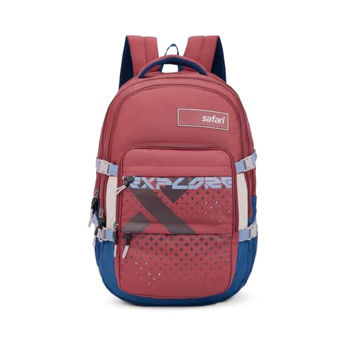 Image of Safari 43L Expandable Laptop Bag with Armor Base, Raincover, 3 Compartments, Compression Straps, Large Size Travel Bag, Ideal For 3-4 Days Staycations, Hiking, Office Bag