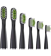 SARMOCARE Electric Toothbrush Heads Replacement for M200 6Pcs,Whitening Brush Head,Black