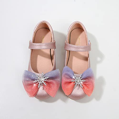 Girls Sandals Toddler Little Kid Girls Dress Pumps Glitter Sequins Princess Party Dance Shoes Baby Girl Slippers Size 6 (Pink, 10 Little Kid)3