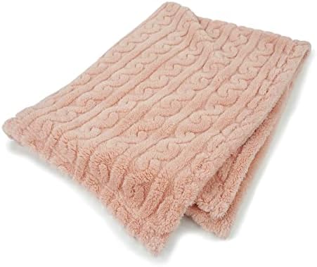 NapCure 3D Fleece Baby Blanket (30"x40",Pink) for Boys Girls Toddlers, Soft Warm Cozy Receiving Blankets,Infant or Newborn Nursery Blankets