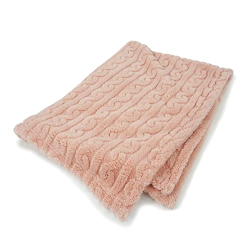 Image of NapCure 3D Fleece Baby Blanket (30"x40",Pink) for Boys Girls Toddlers, Soft Warm Cozy Receiving Blankets,Infant or Newborn Nursery Blankets
