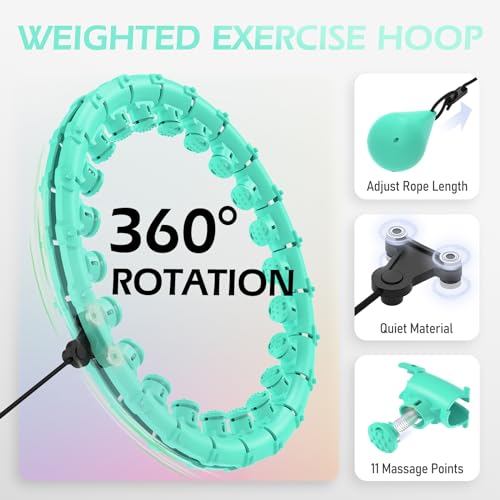 image for JLoibao Weighted Hula Circle for Adults Weight Loss, Infinity Fitness 