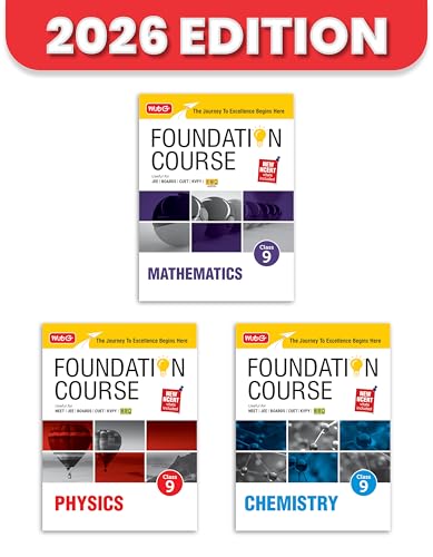 Image of MTG Foundation Course Class 9 Physics, Chemistry & Mathematics For IIT-JEE, CUET & Boards Exams (Set of 3 Books) | Based on New NCERT Syllabus & Pattern 2026-2027