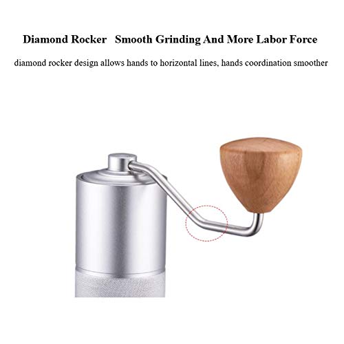 ZSGG Moedor de Café Manual de Aço Inoxidável Moedor de Café Com Rebarba de Grãos Inteiros Moedor de