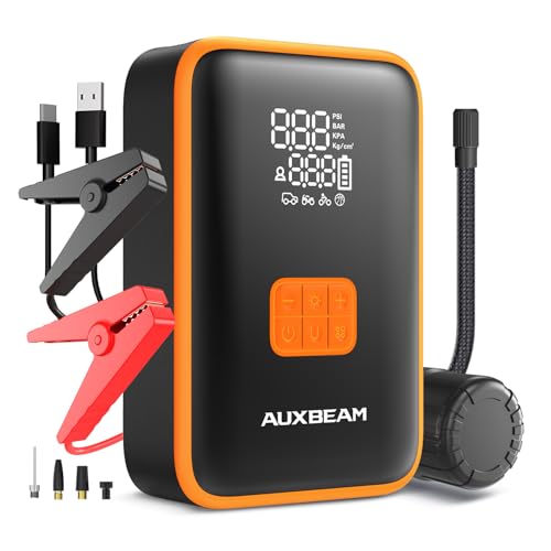 Auxbeam Jump Starter with Air Compressor, 3500A Jumper Box for Car Battery Portable (8 Gas/4.0L Diesel) with 150PSI Cordless Auto-Shutoff Tire Inflator, 12V Battery Jump Pack for Compact Veh