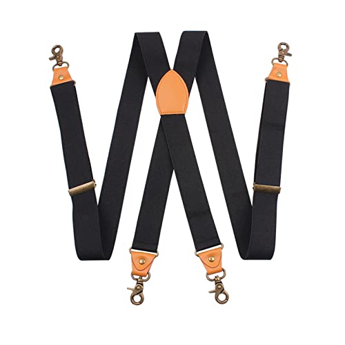 Tirantes para hombre de cuero premium accesorios de vestir alta calidad para trajes formales 2
