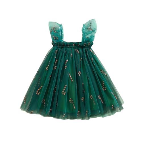 Toddler Christmas Tutu Dress Baby Girl Sleeveless Layered Tulle Dress Little Girl Princess Dresses Christmas Outfit