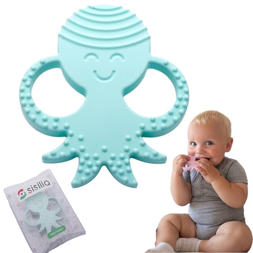 Image of Sisilia BPA Free Silicone Teething Toys | Octopus (Babyblue)