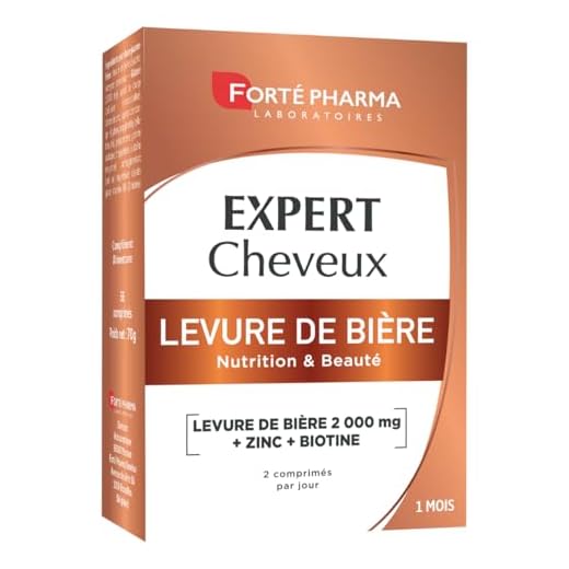Forté Pharma - Expert Levure de Bière | Levure de Bière 2 000 mg - Zinc - Biotine Cheveux | Complément Alimentaire Beauté des Cheveux, Peau et Ongles | 56 comprimés = 1 mois