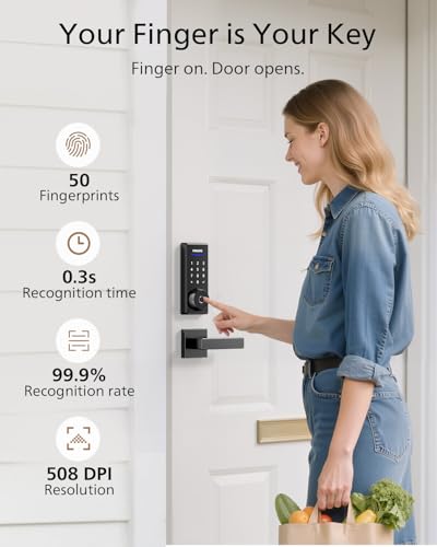 Philips Fingerprint Smart Lock, Keyless Entry Door Lock, Smart Door Locks for Front Door, Keypad Deadbolt, APP Control, 9-Month Long Battery - Image 5