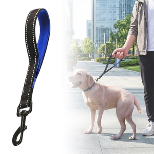 CATZUM Guinzaglio Corto per Cani OneTigris Bolt con Clip in Metallo Tigris Zahn, Imbottitura Morbida, Nylon Riflettente, Adatto per Cani Medi e Grandi (30cm)