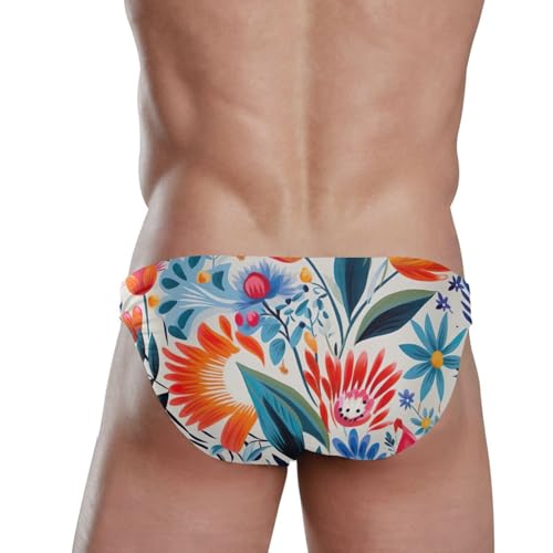 Men's Briefs Sexy Flowers Floral Bikini Siwmming Swimwear 208514573