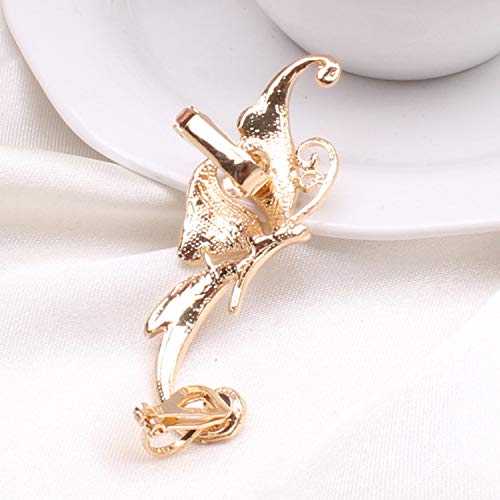 Fashion Punk Skull Angle Wings Crystal Ear Cuff Wrap Left Ear Clip Earrings (Angle Wings) #TOP6
