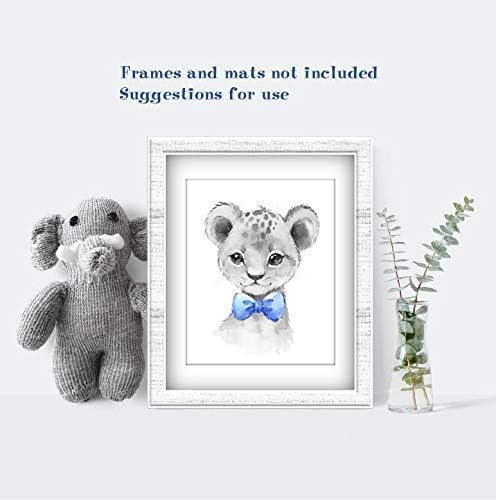 Miniatura 9 de Safari Animals Wall Art Prints - Boy Nursery Decor - Set of 4-8x10 - Unframed - Watercolor