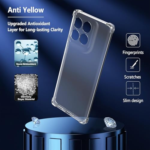 Image of REALCASE Silicone Moto Edge 60 Fusion 5G Back Cover Case, Scratch Resistant Protective Crystal Clear Transparent Shock Proof Bumper Back Cover Case for Moto Edge 60 Fusion