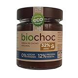 bioChoc Crema de cacao para untar 0% azúcar añadido y 36% Aceite de Oliva Virgen Extra - 100% Ecológica - Sin gluten, leche, huevo ni frutos secos 200 gr. (200 gr)