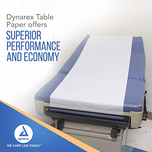 Dynarex Headrest Table Paper, Smooth Exam Table Paper, Used In Medical, Massage, And Chiropractic Tables To Protect Patients, 8"X 225 Ft, 1 Case Of 12 Table Papers, Smooth #TOP4