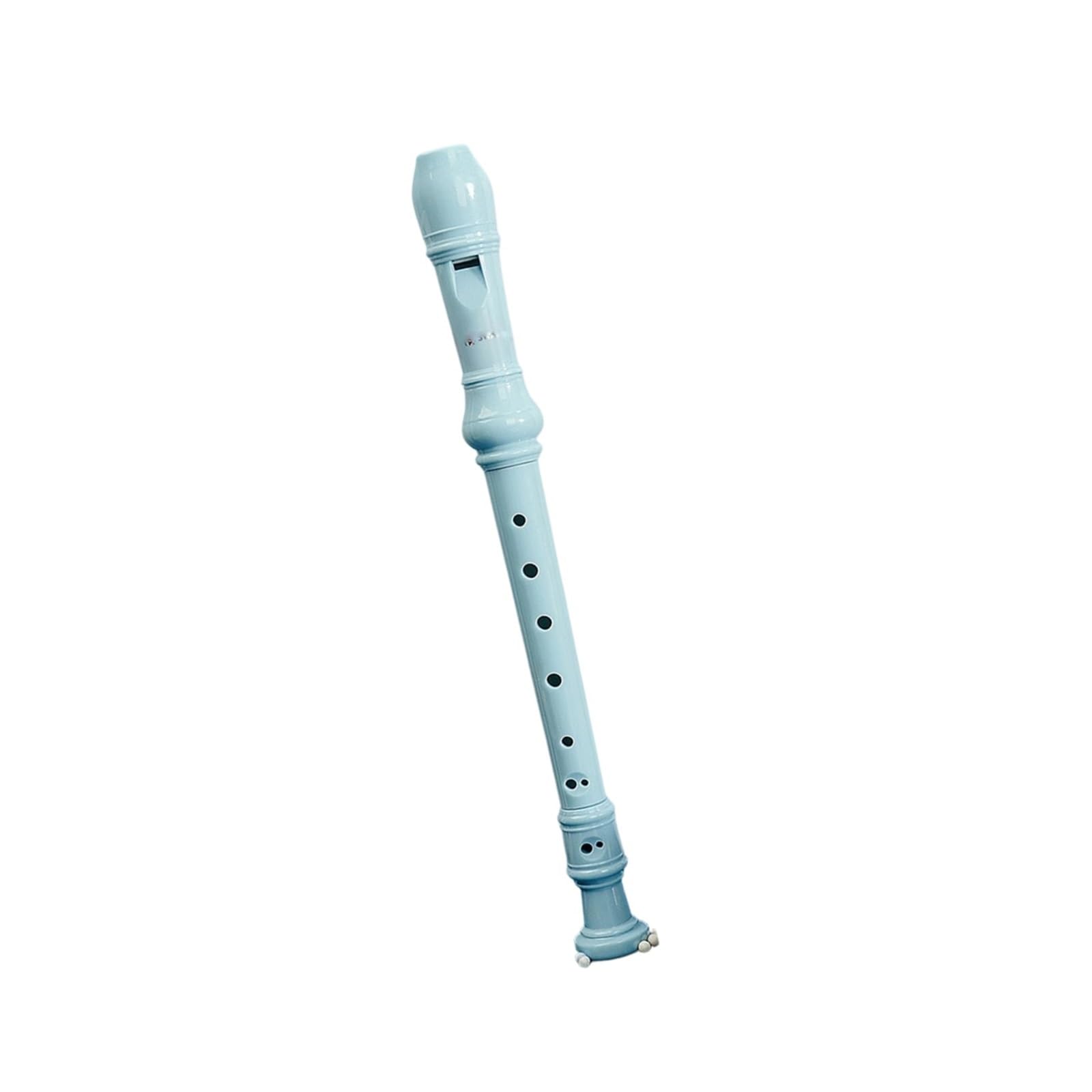 8 otworowy Flet Prosty Sopranowy Niemiecki Instrument Dęty Palcowy Dla Dorosłych Drewniany Flet Prosty(Blue)
