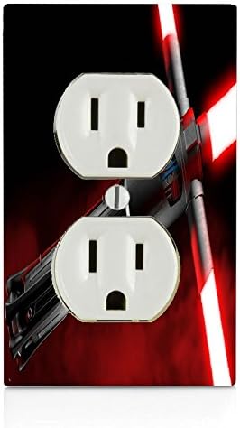 Demon Decal Red Blade Electrical Outlet Plate