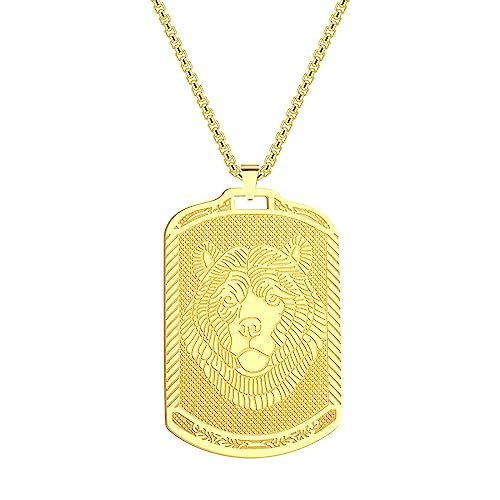 Pendentif tête d'ours scandinave Viking en acier idée cadeau unisexe original