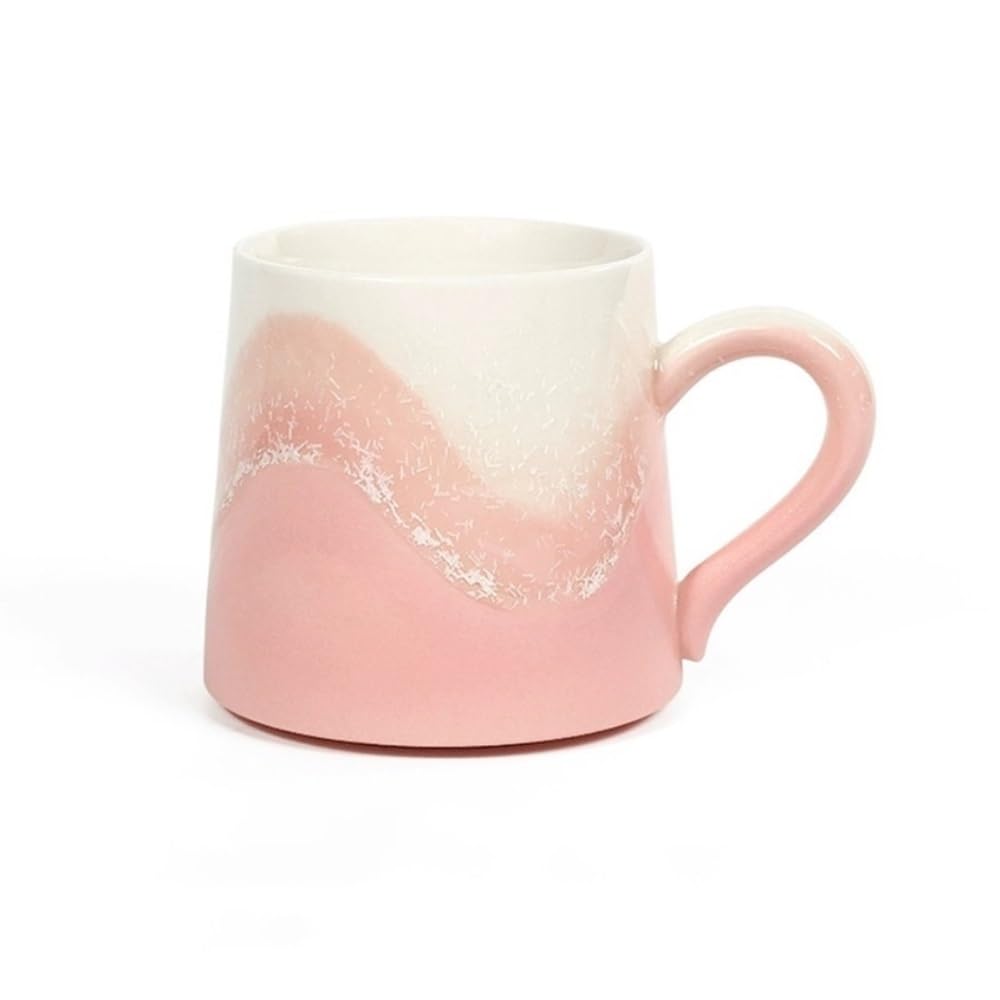 Ceramiczny kubek do kawy Kubek w proszku z bursztynu, filiżanka ceramiczna, dziewczęca kawa kolorze podszkliwnym, pamiątka Filiżanki kawy
