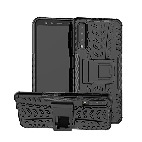 zivite Rubber Mobirush Shockproof Hybrid Kickstand Back Defender Pouch Case Cover For Samsung Galaxy A7 2018 (Black) (B07P12PZ5J) Amazon Price History, Amazon Price Tracker