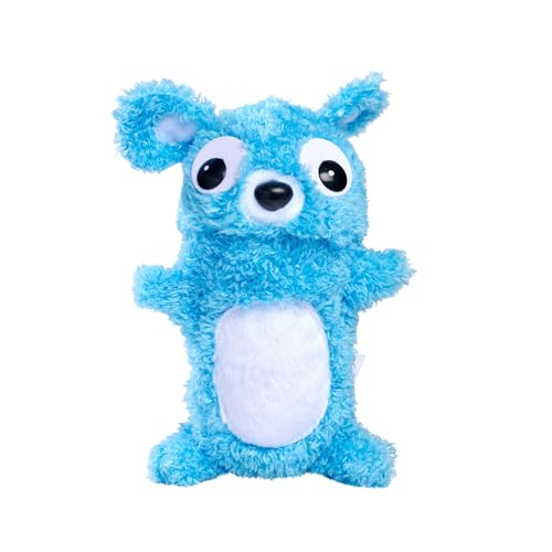 Simba 105953331 ScreamerZ Bär „Babbling Bear“ mit Sound - witziges Kuscheltier mit Schrei-Geräuschen - Plüschfigur für Kinder ab 5 Jahre, ca. 30 cm, blau