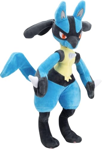 Pokemon Kuscheltier XXL Lucario 30 cm – Plüschtier – Neue 2023 – Plush - Offiziell Lizenziertes Pokemon Spielzeug