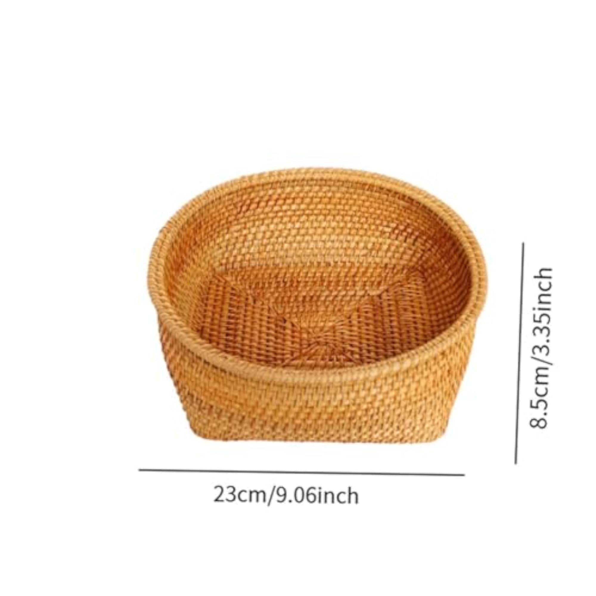 Wicker Bread Basket Round Woven Basket for Fruit