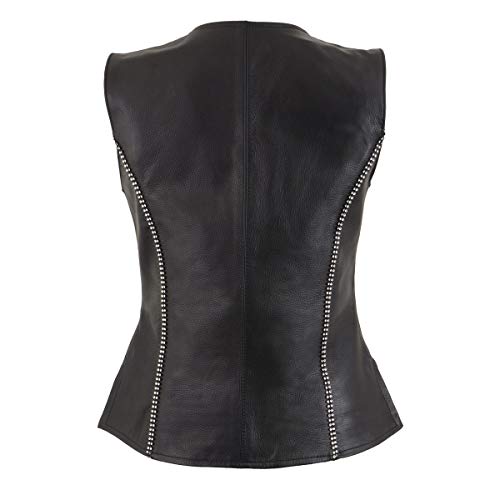 Image of Milwaukee Leather Premium Motorcycle Biker Rider Leather Vest for Women |LKL|ML|MLL|SH