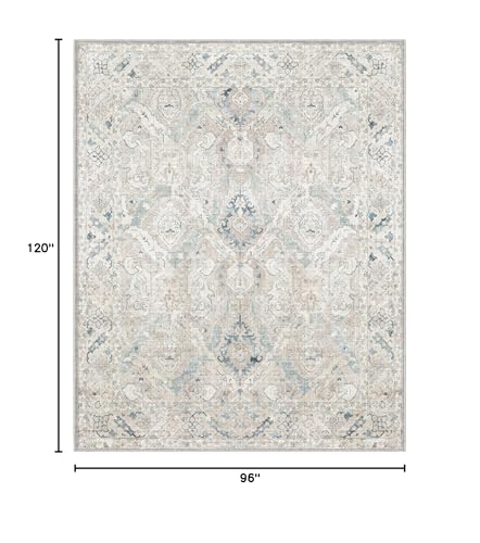 Tapete rectangular 8x10 para sala, lavable y antideslizante miniatura 3