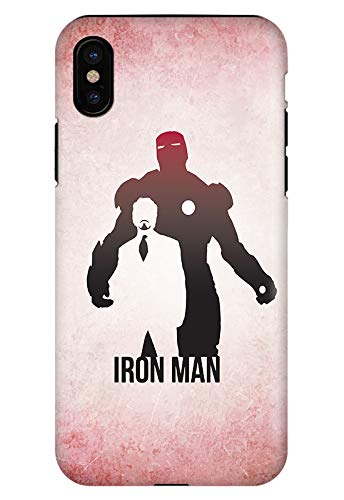 Stylizedd Iphone Xs/Iphone X Tough Pro Matte Case Cover Matte Finish - Tony Stark Vs Ironman - Red